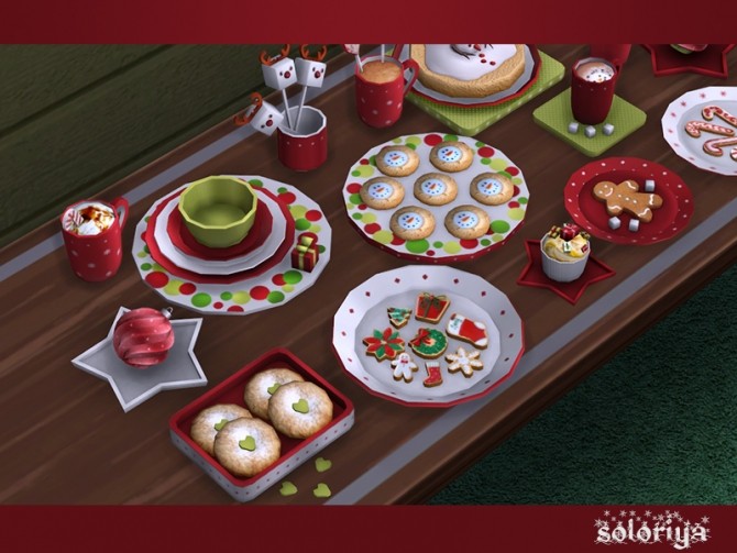 Sims 4 Be Merry deco set at Soloriya