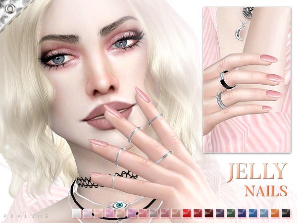Sims 4 Jelly Nails N19 by Pralinesims at TSR