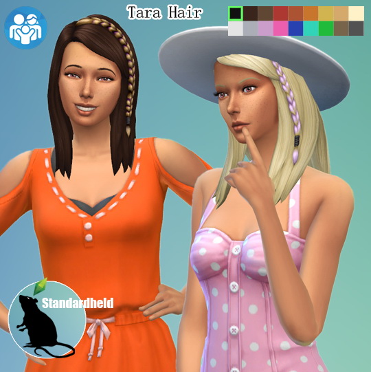 Sims 4 Tara Hair by Standardheld at SimsWorkshop
