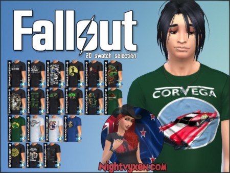 Fallout Shirts by Nightvyxen at SimsWorkshop