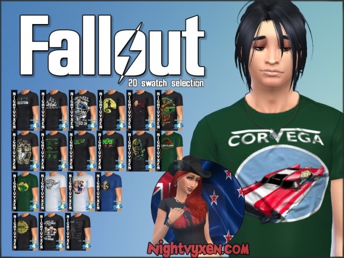 Sims 4 Fallout Shirts by Nightvyxen at SimsWorkshop