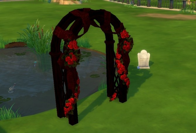 Sims 4 Dark Wedding Arch by VictorialaRidge at Mod The Sims