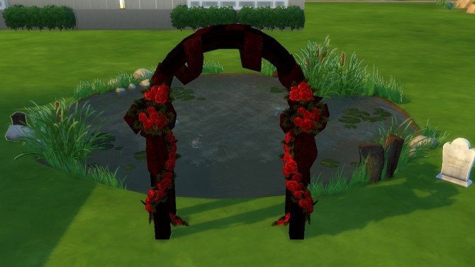 Sims 4 Dark Wedding Arch by VictorialaRidge at Mod The Sims