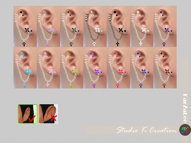 Sims 4 Cross Chain earrings for child at Studio K Creation