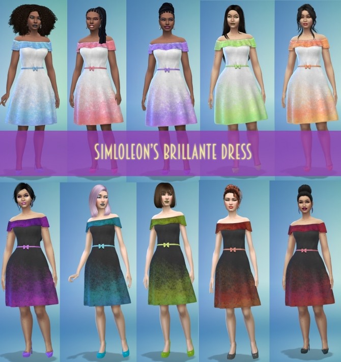 Sims 4 Brillante Dress Pack by Uberkid at Mod The Sims