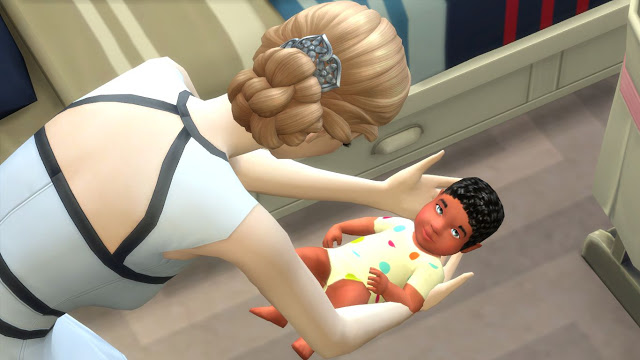 Sims 4 Sweet Baby Skin Set with Curly Hair at Sanjana sims