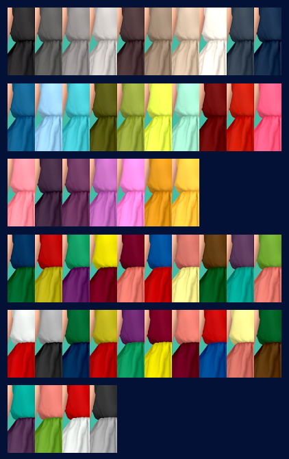 Sims 4 Ss Sleeveless Dress Recolors at Tukete