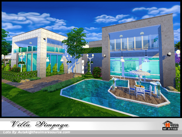 Sims 4 Pimponpan Modern house by autaki at TSR