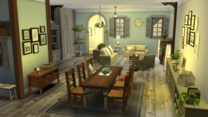 Sims 4 Campagne et chic house by SundaySims at Sims Artists
