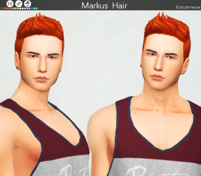 Markus hair at KotCatMeow » Sims 4 Updates