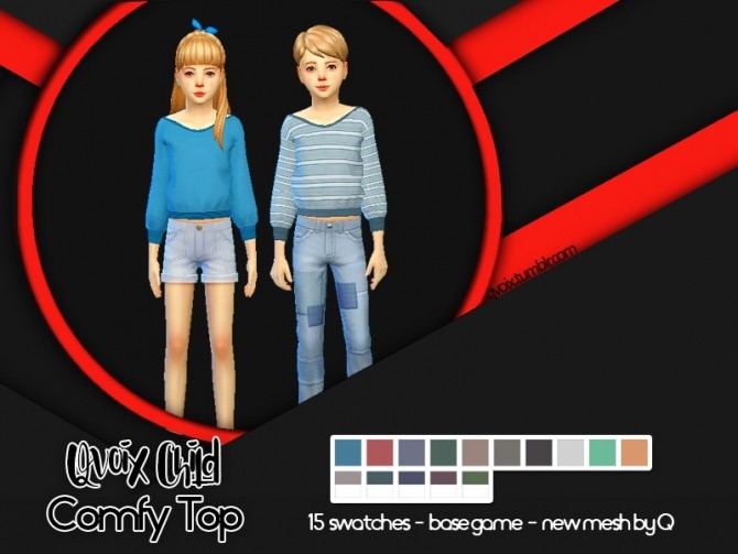 Sims 4 Comfy Top at qvoix – escaping reality