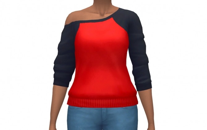 Sims 4 Slouchy Sweatshirt by leeleesims1 at SimsWorkshop