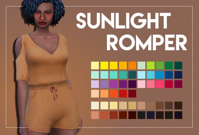 Sims 4 Sunlight Romper by Weepingsimmer at SimsWorkshop
