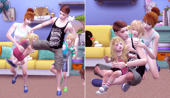 Sims 4 Family Pose 08 at A luckyday