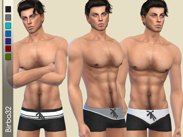 Sims 4 Sport swim trunks by Birba32 at TSR