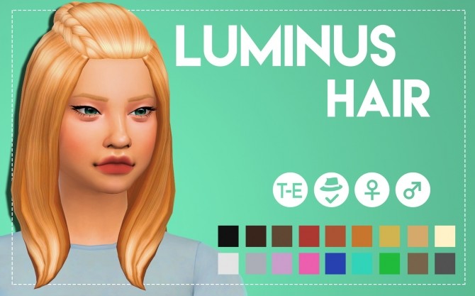 Sims 4 Luminus Hair by Weepingsimmer at SimsWorkshop