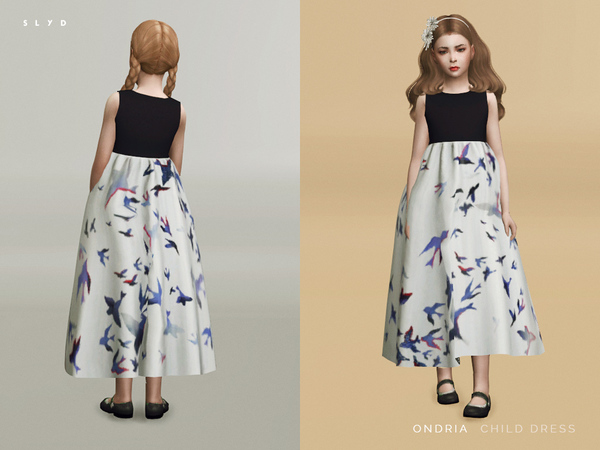 Sims 4 Ondria Dress by SLYD at TSR