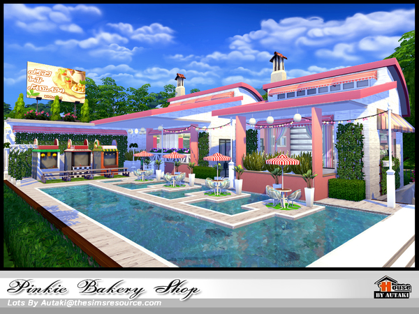 Sims 4 Pinkie Bakery Shop by autaki at TSR
