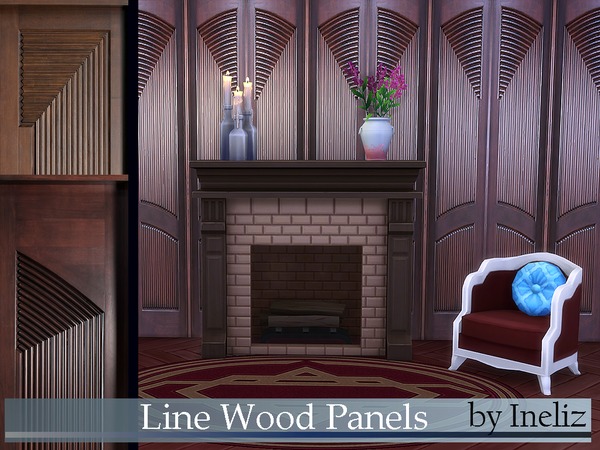 Sims 4 Line Wood Panels by Ineliz at TSR