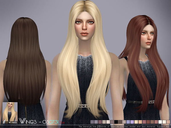 Sims 4 Hair OS0731 by wingssims at TSR