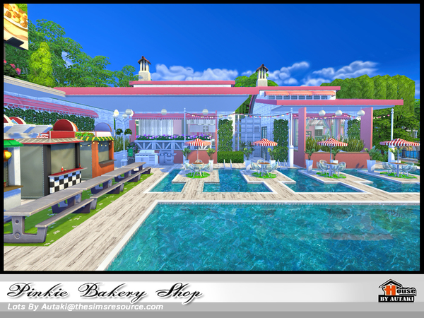 Sims 4 Pinkie Bakery Shop by autaki at TSR