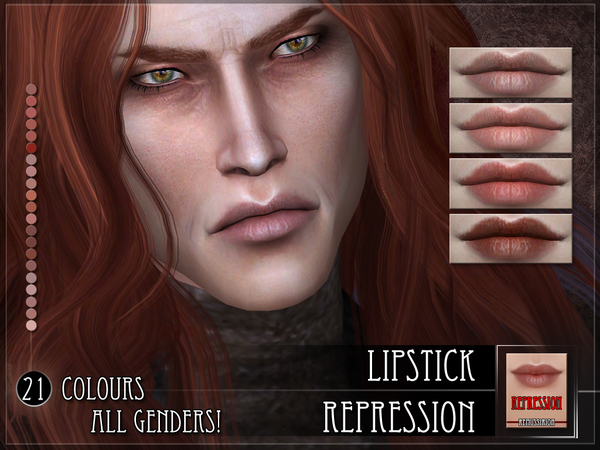 Sims 4 Repression Lipstick by RemusSirion at TSR