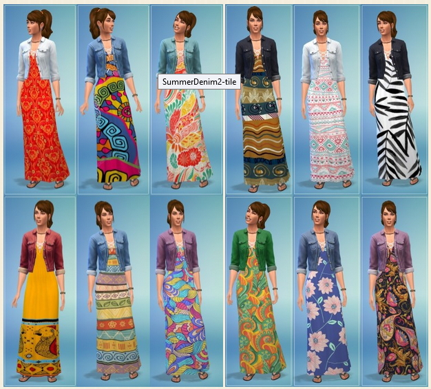 Sims 4 Summer Denim Dress at Birksches Sims Blog