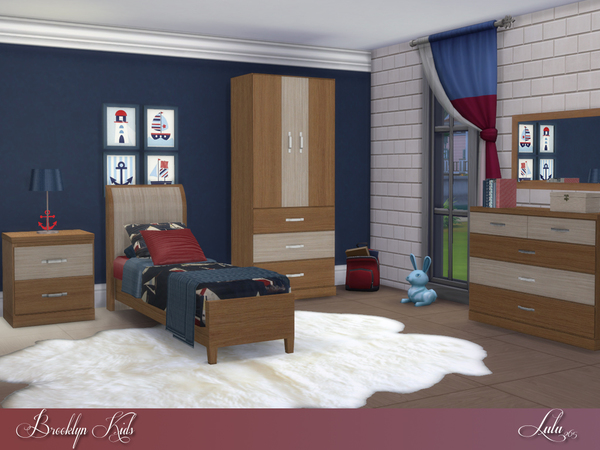 Sims 4 Brooklyn Kids bedroom by Lulu265 at TSR