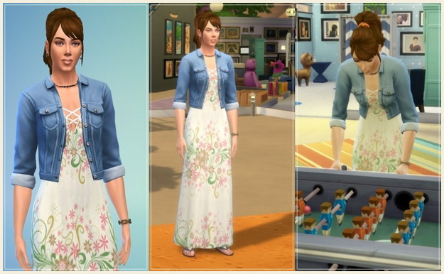 Sims 4 Summer Denim Dress at Birksches Sims Blog