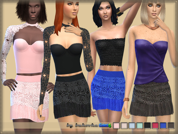 Sims 4 Skirt Female by bukovka at TSR