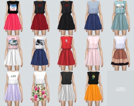 Ss Sleeveless Dress at Marigold » Sims 4 Updates
