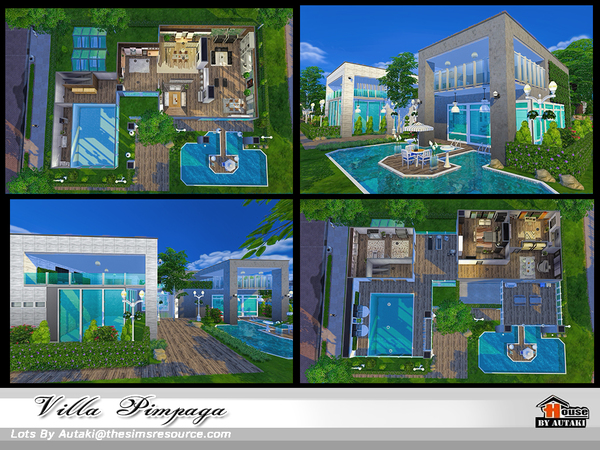 Sims 4 Pimponpan Modern house by autaki at TSR