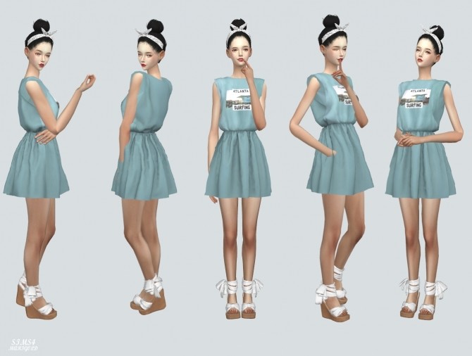 Sims 4 Ss Sleeveless Dress at Marigold