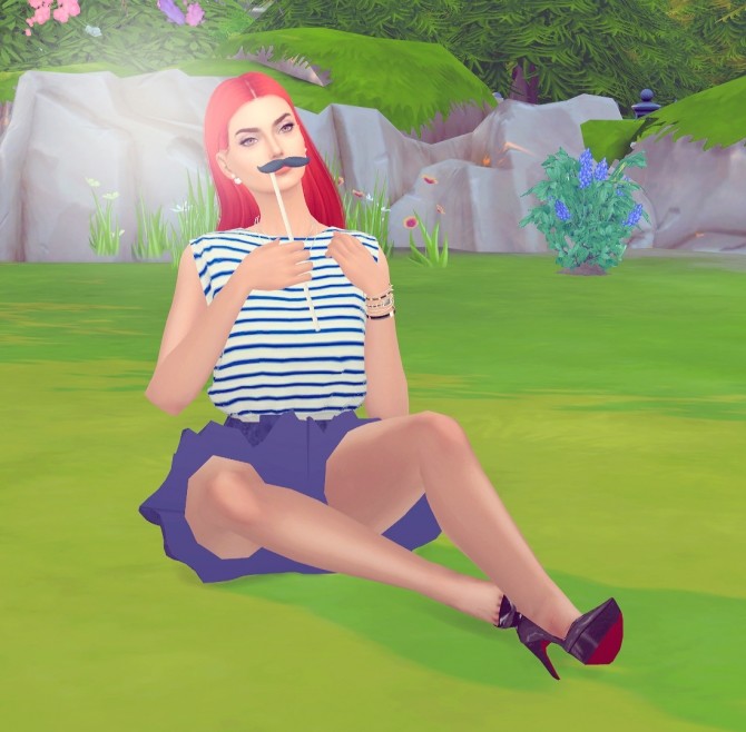 Sims 4 Your mustache poses at Rethdis love