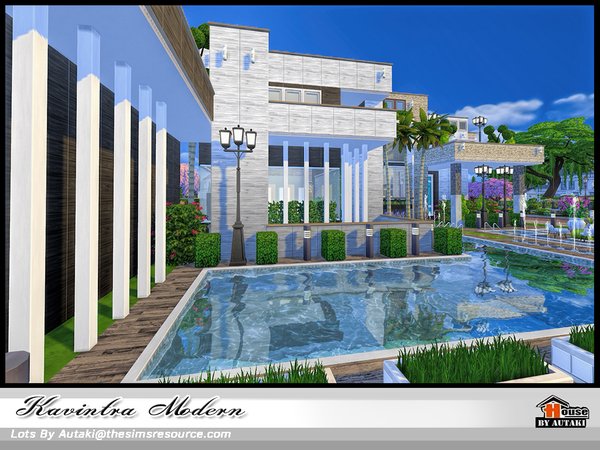 Sims 4 Kavintra Modern house by autaki at TSR