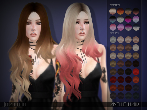 Sims 4 Ayelle Hair by Leahlillith at TSR