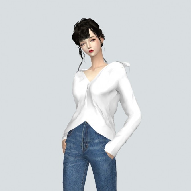 Off-Shoulder Shirt Mari at Marigold » Sims 4 Updates