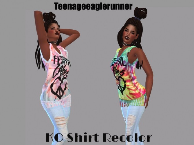 Sims 4 K.O Shirt Recolor at Teenageeaglerunner
