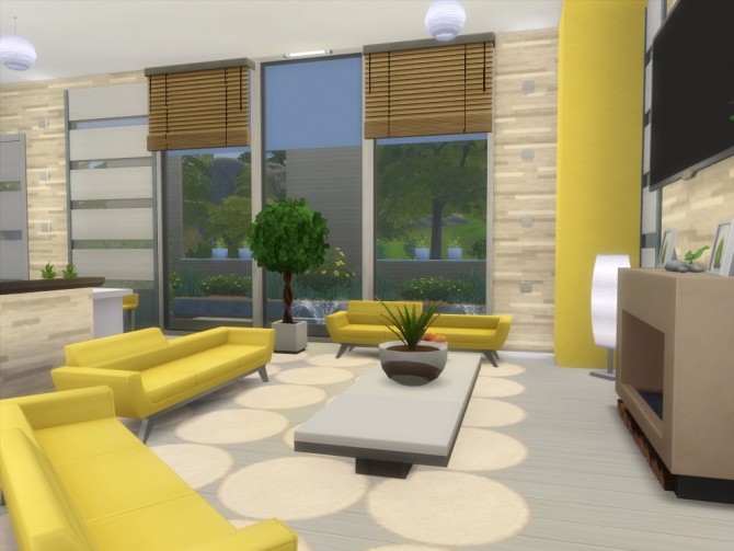 Sims 4 Modern Sunshine house by Lenabubbles82 at Mod The Sims