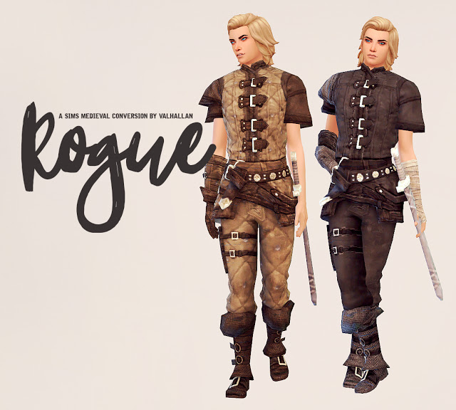 Sims 4 Rogue The Sims Medieval outfit conversion at Valhallan