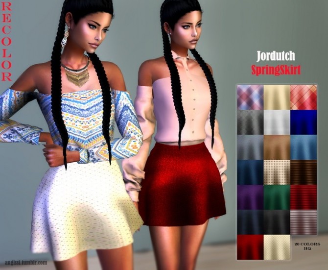 Sims 4 Spring skirt at Angissi