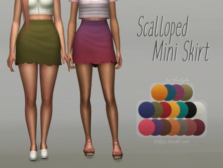 Scalloped Mini Skirt at Trillyke » Sims 4 Updates