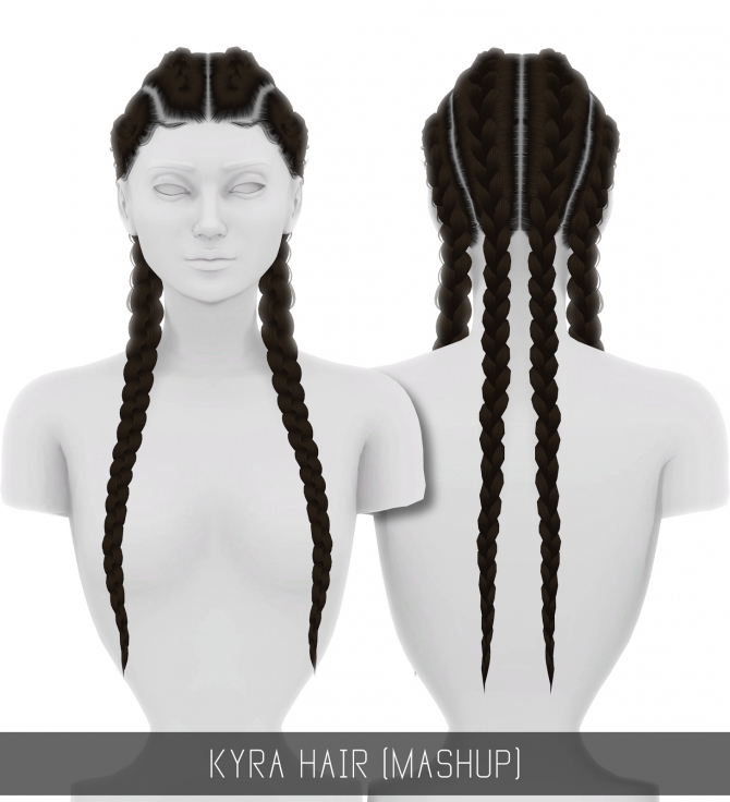 KYRA HAIR MASHUP at Simpliciaty » Sims 4 Updates