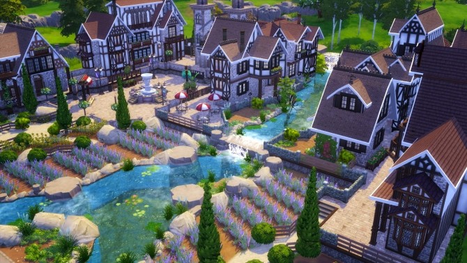 Sims 4 French Village at Akai Sims