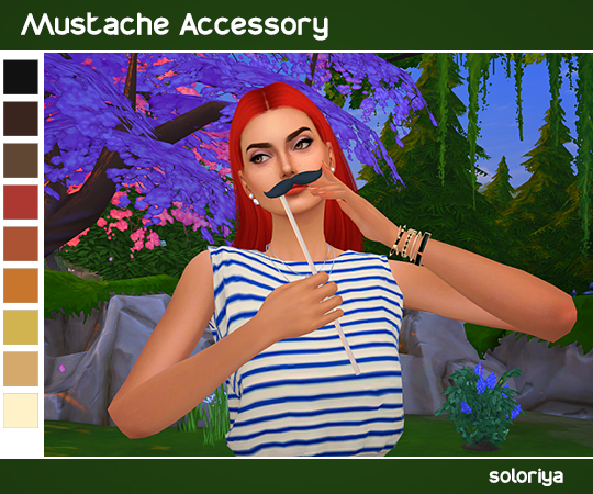 Sims 4 Mustache acc at Soloriya