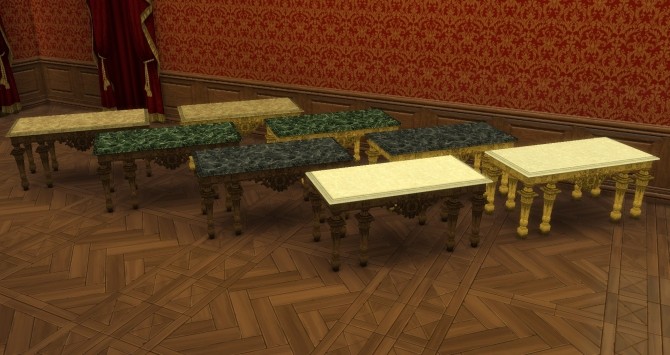 Sims 4 XVIIIth Century Console/Dining Table by TheJim07 at Mod The Sims