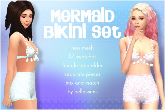 Sims 4 Mermaid set at Bellassims