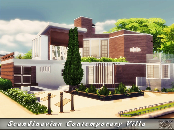 Sims 4 Scandinavian Contemporary Villa by Danuta720 at TSR