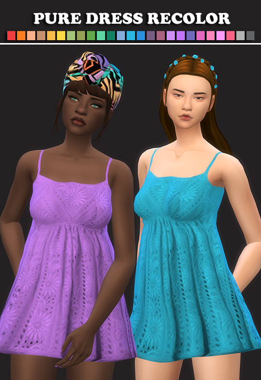 Sims 4 Pure Dress Recolors at Maimouth Sims4