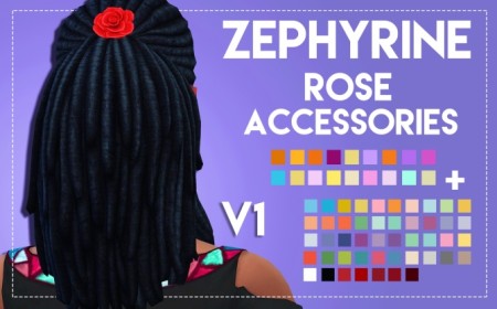 Zephyrine Rose Accessories by Weepingsimmer at SimsWorkshop